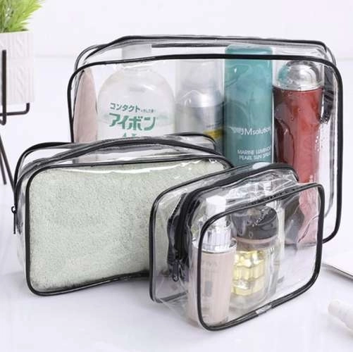Trousse de toilette transparente 3en1 Soulima 21448