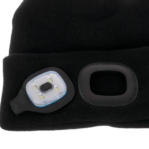 Bonnet d'hiver avec lampe frontale - Noir Trizand 22663