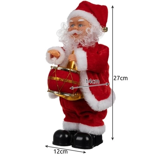 Figurine Père Noël chantante et dansante 30 cm