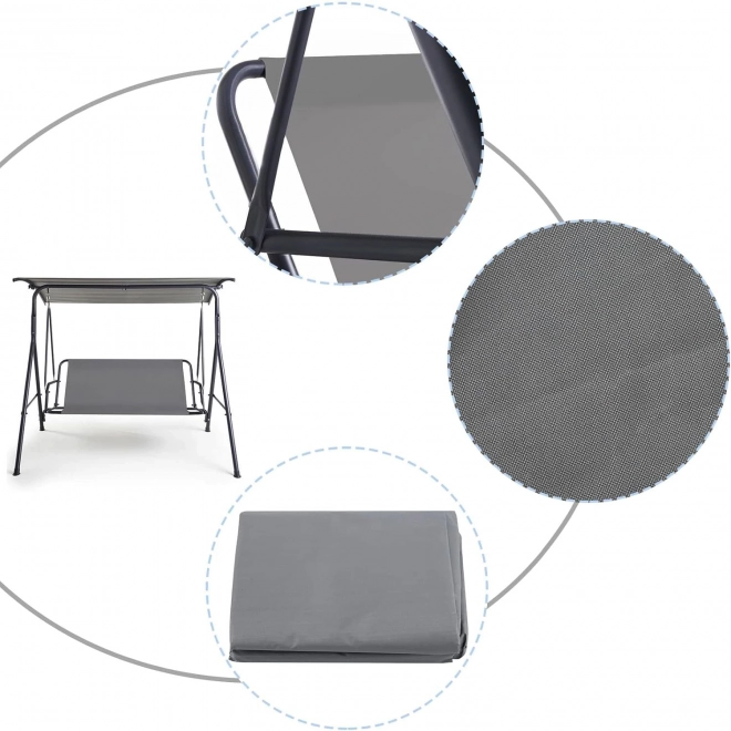 Balancelle de jardin 140 x 100 cm gris ModernHome