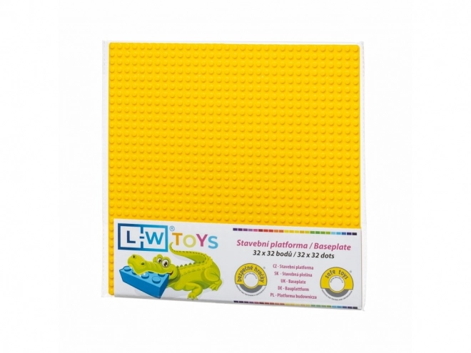 L-W Toys Plaque de base 32x32 jaune