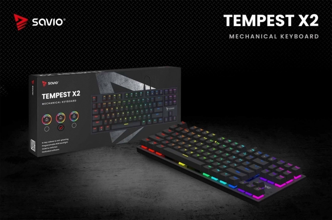 Clavier mécanique Savio Tempest X2 RGB Outemu Brown