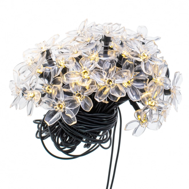 Éclairage de jardin solaire floral 7m 50LED blanc chaud