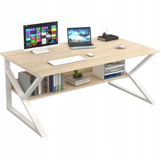 Bureau informatique avec étagère 100x60 cm