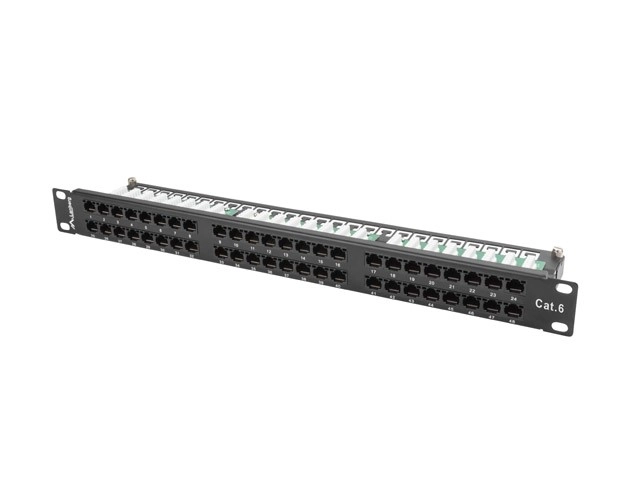 Panneau de brassage 48 ports 1U cat.6 noir