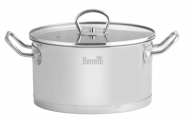 Casserole en acier inoxydable avec couvercle Berretti Gemini 24 cm