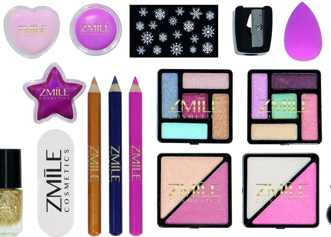 Coffret complet pour les yeux, les lèvres et les ongles