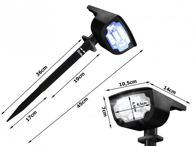 Lanterne de jardin solaire avec éclairage LED coloré