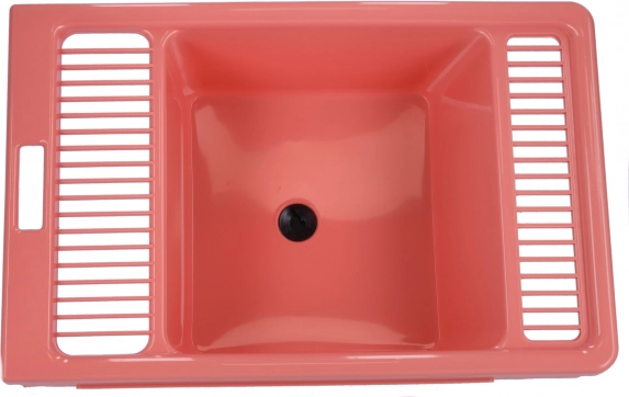 Bac de bain avec bouchon – saumon