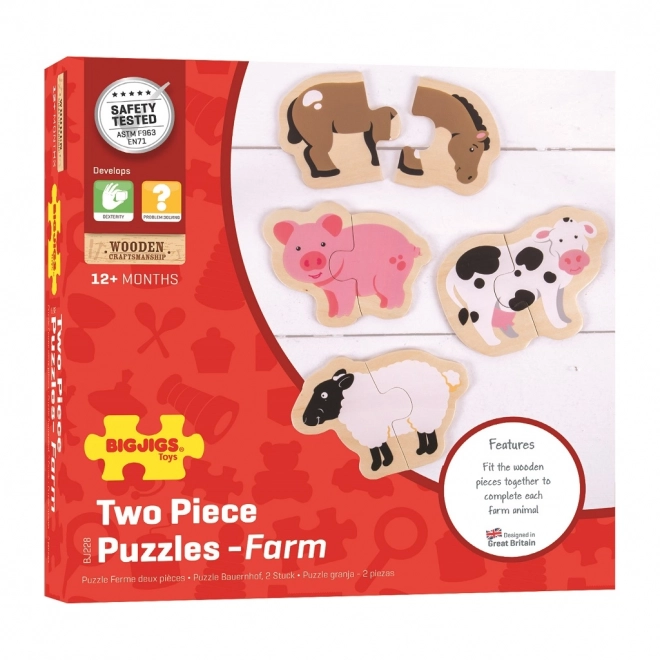 Bigjigs Toys Puzzle facile Animaux de la ferme