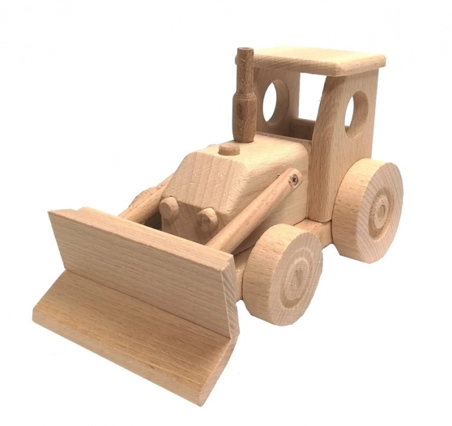 Tracteur en bois avec lame