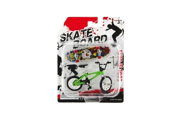 Roue + skateboard à doigts en plastique à visser 10 cm sur carte
