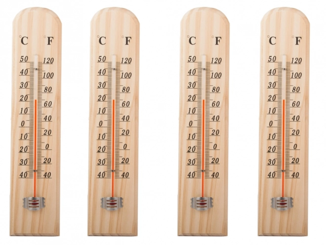 Grand thermomètre en bois pour utilisation intérieure et extérieure