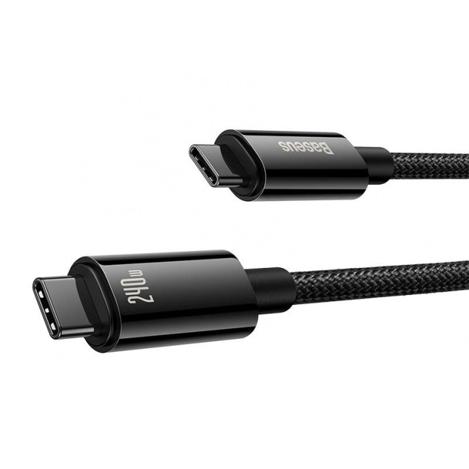 Câble de données Baseus Tungsten Gold USB-C à USB-C 240W 2m noir