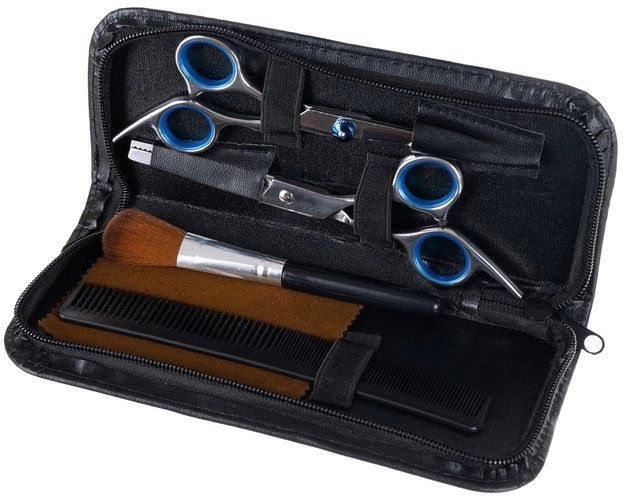 Ciseaux de coiffure 2 pièces + accessoires
