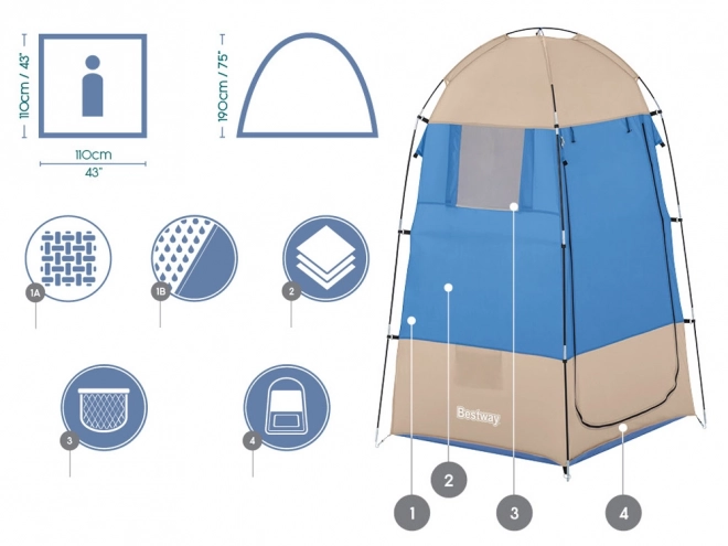 Vestiaire portatif Bestway pour camping et plage