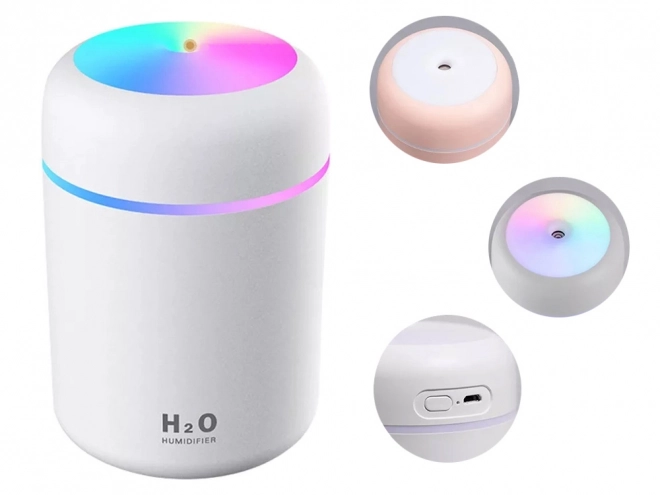 Mini humidificateur d'air et diffuseur d'arômes USB avec éclairage RGB