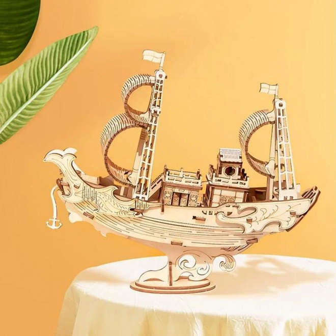 Bateau de diplomate japonais - Maquette 3D en bois - décoration