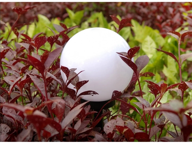 Lampes de jardin solaires boules blanches avec éclairage LED