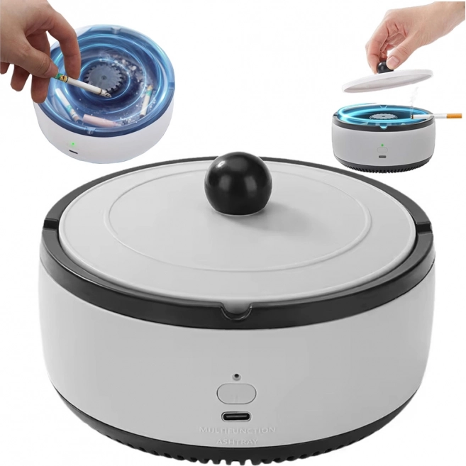 Cendrier intelligent sans fumée pour voiture avec filtre et recharge USB