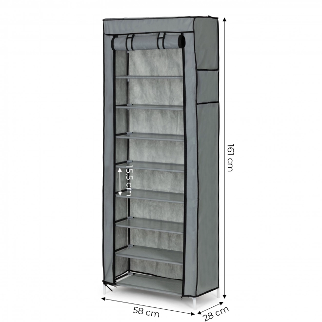 Armoire textile avec étagères pour vêtements et chaussures