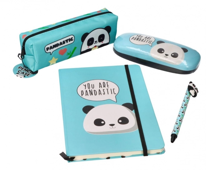 Étui à lunettes avec panda