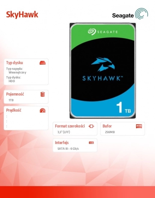 Disque dur 3,5 pouces SkyHawk 1 To