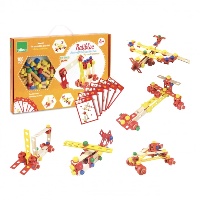 Vilac jeu de construction en bois Batibloc