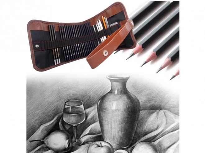 Ensemble de croquis professionnel avec valise