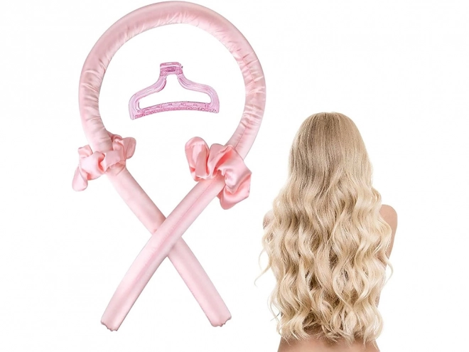 Rouleau rose sans chaleur pour ondulation des cheveux