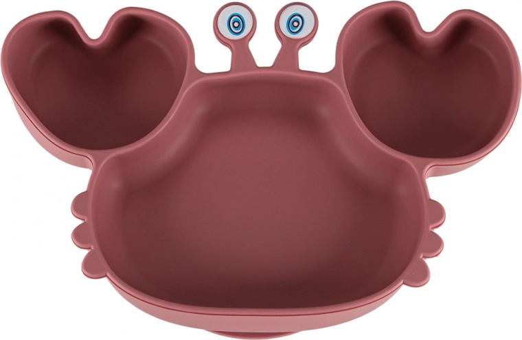 Assiette crabe compartimentée avec ventouse puissante