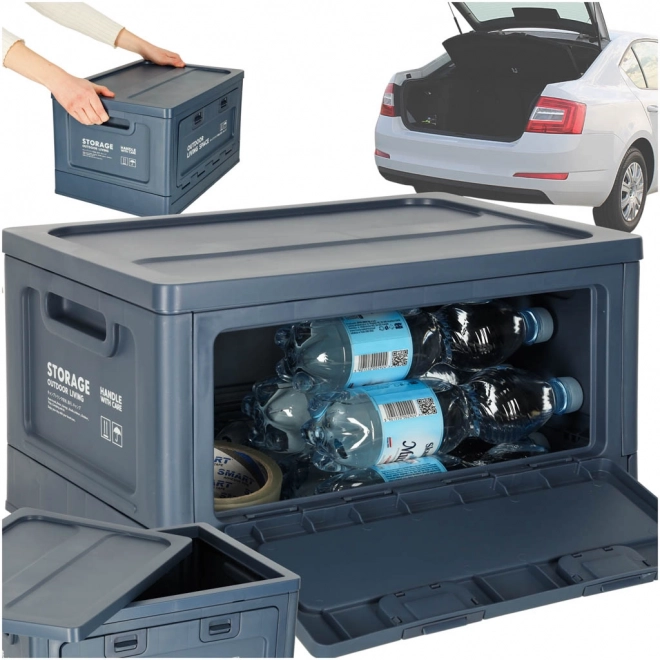 Boîte de camping - caisse pliante 25l bleu