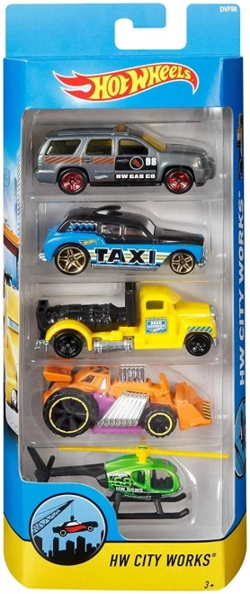 Hot Wheels collection de cinq petites voitures