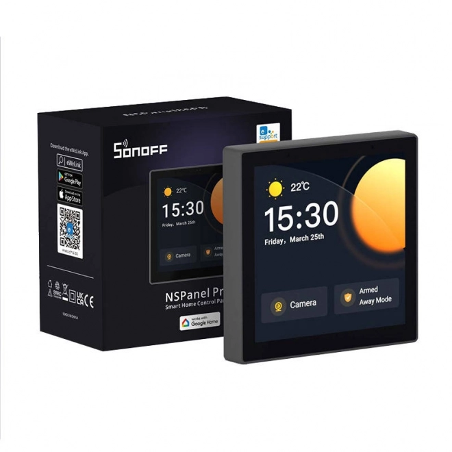 Interrupteur mural intelligent Sonoff NSPanel Pro – noir