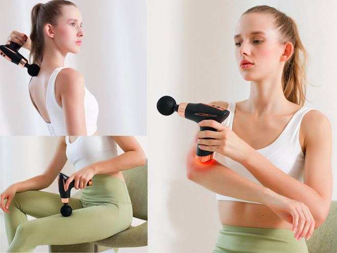 Pistolet de massage multifonction avec 6 accessoires