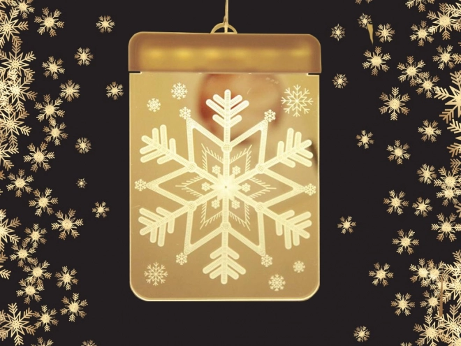 Lumière de vitrail LED de Noël pour fenêtre