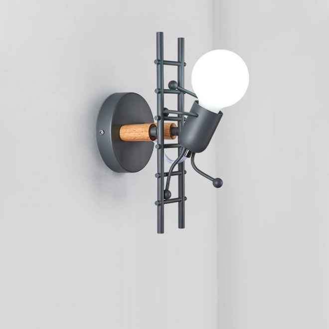 Applique murale Loft Humanoïde noire