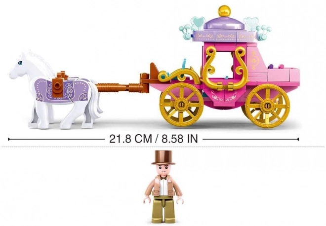 Sluban Rêve de Fille Kit de Construction Carrosse Époque avec Chevaux