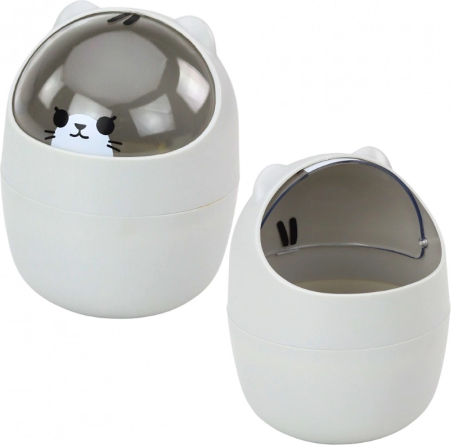 Mini poubelle de table grise 1L