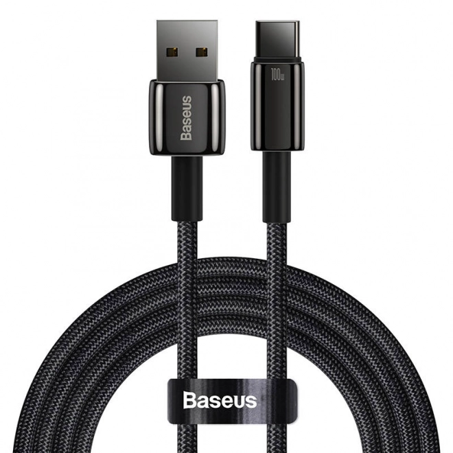 Câble Baseus Tungsten Gold USB vers USB-C, 100 W, 2 m noir