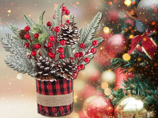 Décoration de table de Noël avec roseau
