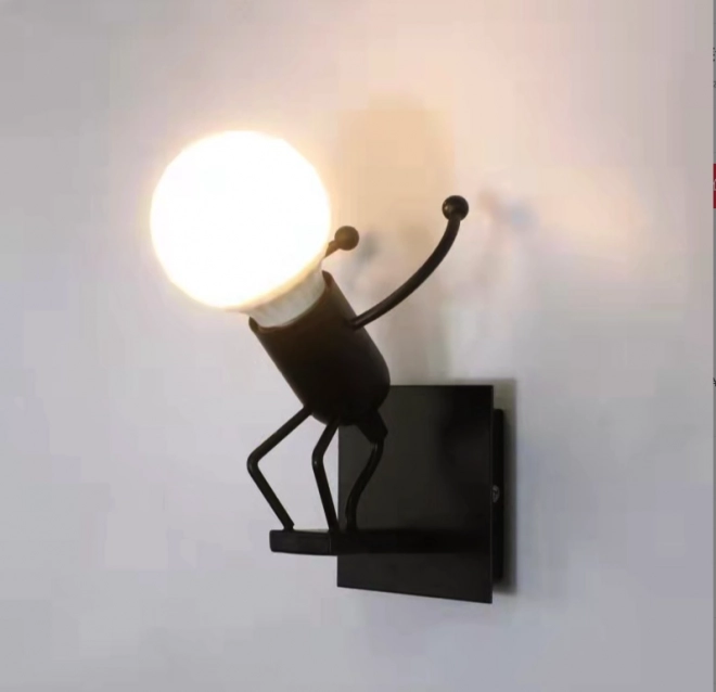 Lampe murale Loft noire