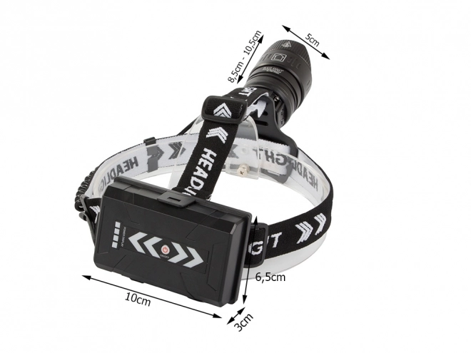 Lampe frontale professionnelle avec LED Cree XHP360 Powerbank Zoom de Bailong