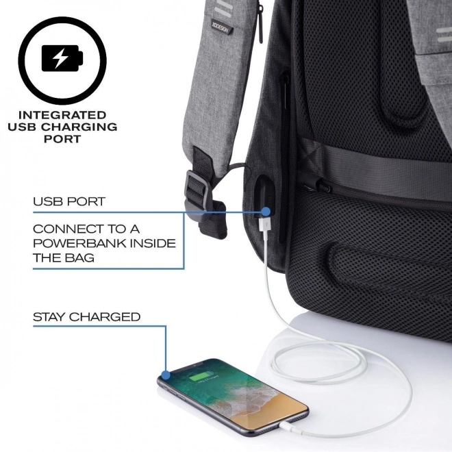 Sac à dos anti-vol Bobby Hero XL gris