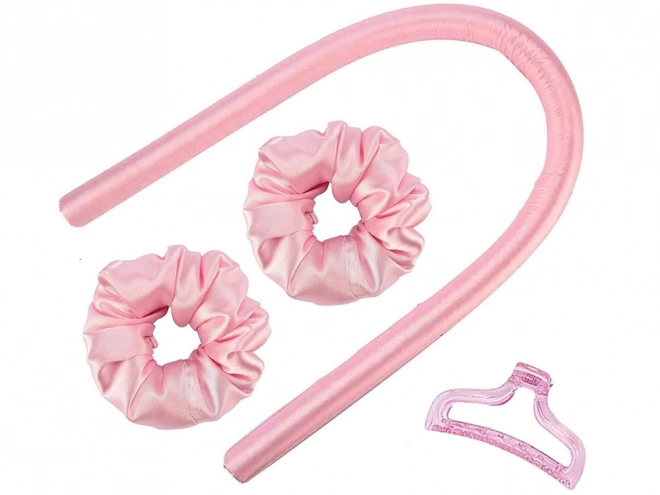 Rouleau rose sans chaleur pour ondulation des cheveux