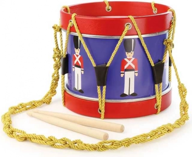 Tambour stylé avec motif de petits soldats