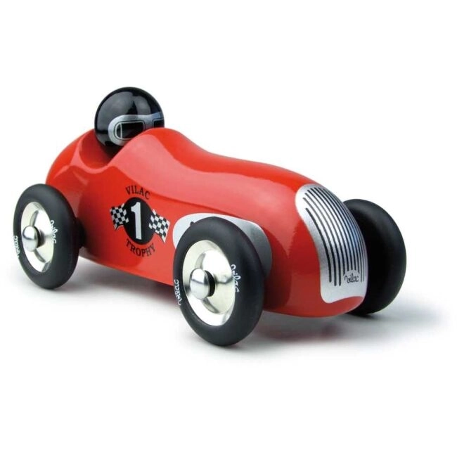 Voiture de course historique rouge Vilac
