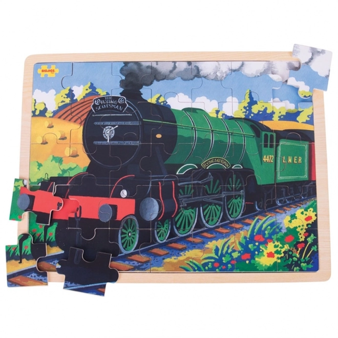 Puzzle en bois train historique Flying Scotsman