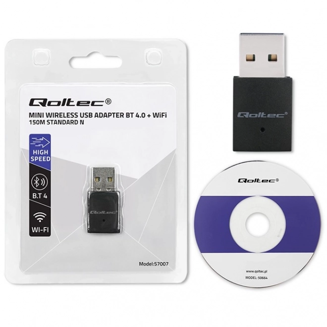 Adaptateur mini USB Wi-Fi et Bluetooth 4.0 sans fil