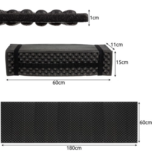 Matelas pliant 180x60x1cm Trizand 22870